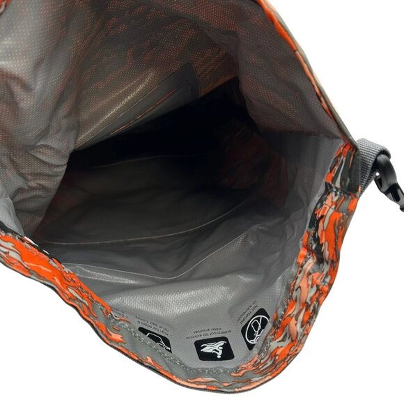 GECOBRANDS Hydroner 20L Camo Dry Bag Waterproof Backpack Orange-Gray Roll Top - Picture 13 of 16